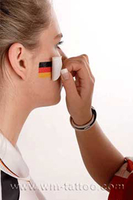 Deutschland Fan Fahne / Tattoo 03
