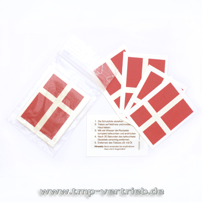 Denmark fan tattoo 100pcs pack