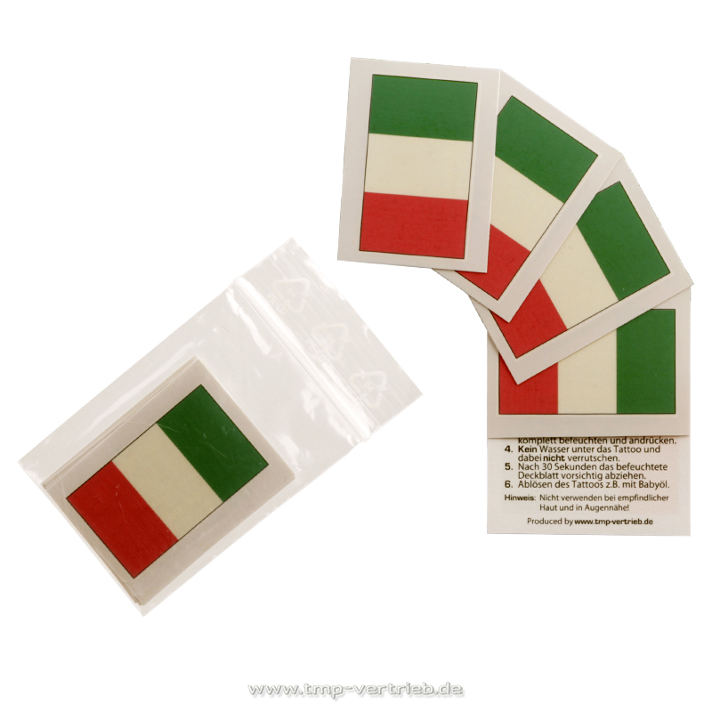 Italy fan tattoo 100pcs pack