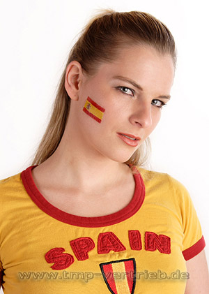 Spanien Fan Tattoo - Spanien Fan Fahne