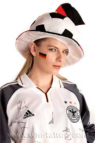 Deutschland Fan Fahne / Tattoo 04